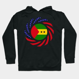 Sao Tomean American Multinational Patriot Flag Series Hoodie